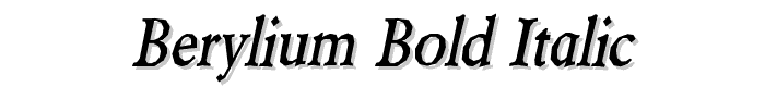 Berylium Bold Italic font